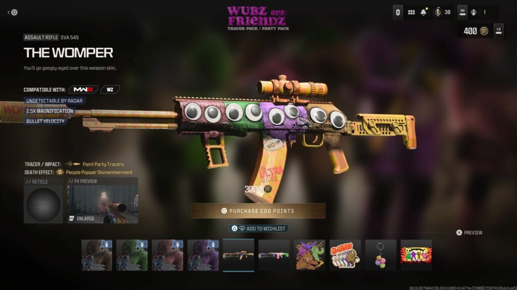 The Womper weapon blueprint.