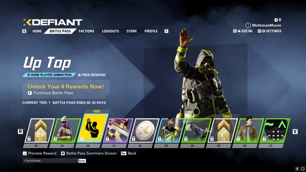 The Up Top player animation.