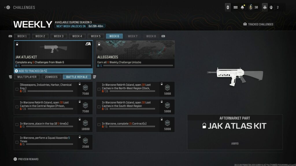 The Week 6 Challenges for Warzone.