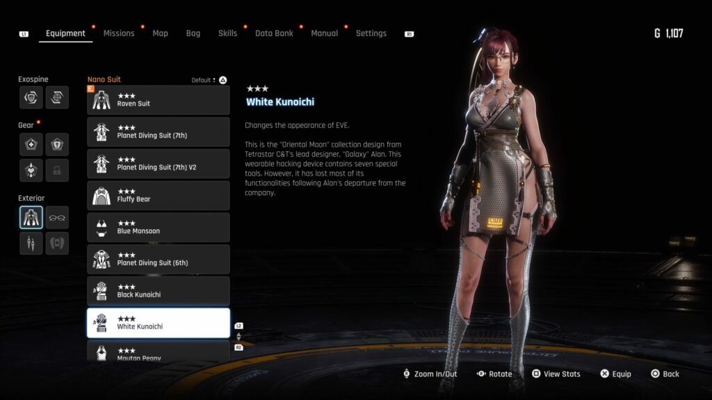 The White Kunoichi suit in Stellar Blade.