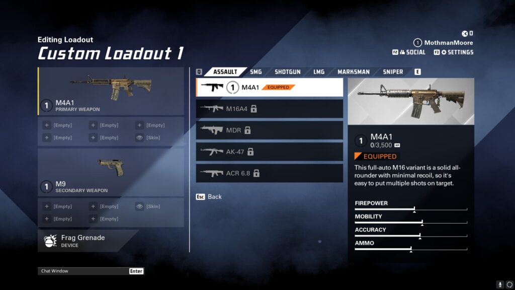 The list of Assault Rifle weapons in XDefiant.