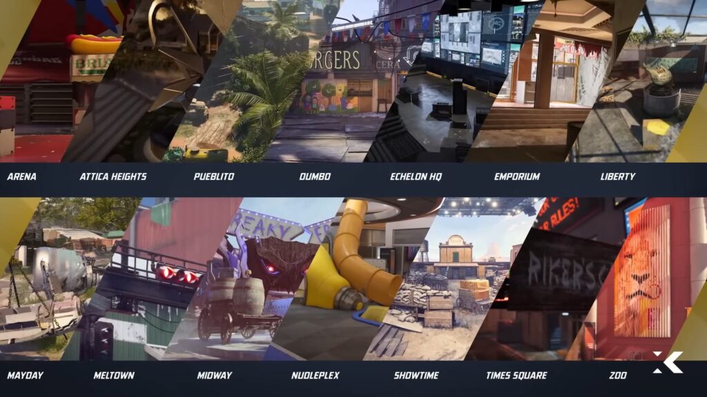 All of the maps at launch in XDefiant.