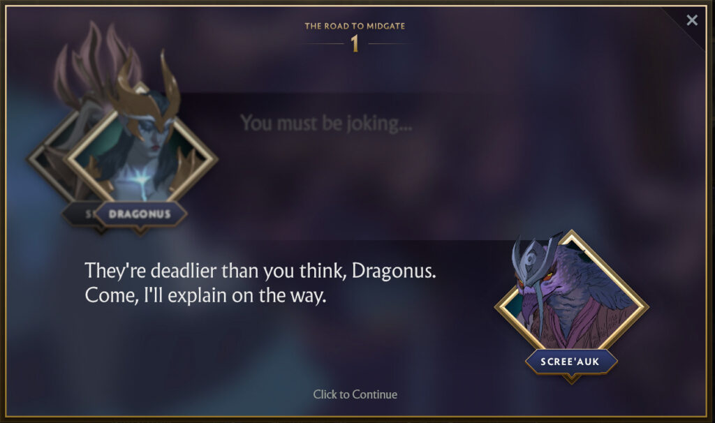 Crownfall lore - The Road to Midgate - 1 -7