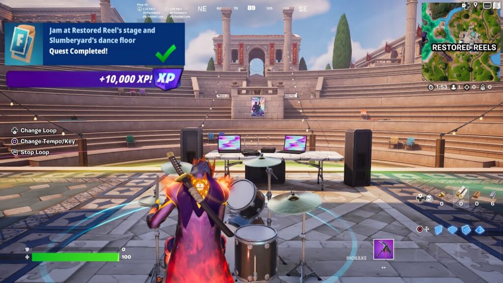 how to jam at Restored Reels in Fortnite