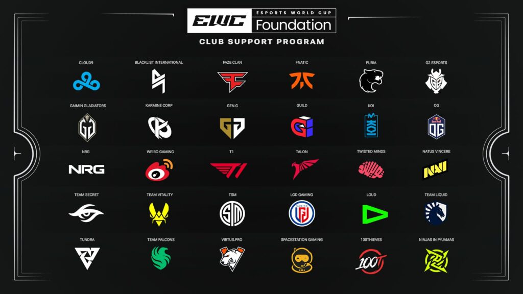 EWFC Club Support Program organizations list
