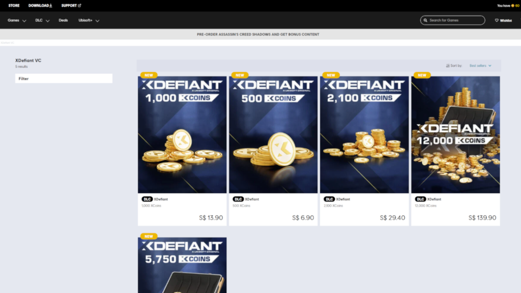 XCoins cost screenshot