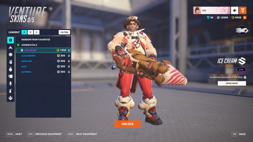 Overwatch 2 Ice Cream Venture skin