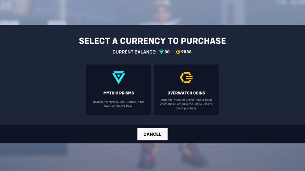 Overwatch 2 currencies screenshot
