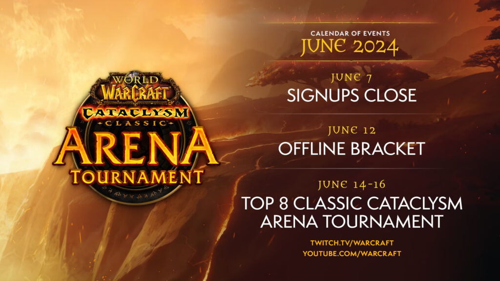 WoW Classic Cataclysm Arena Tournament 2024 information