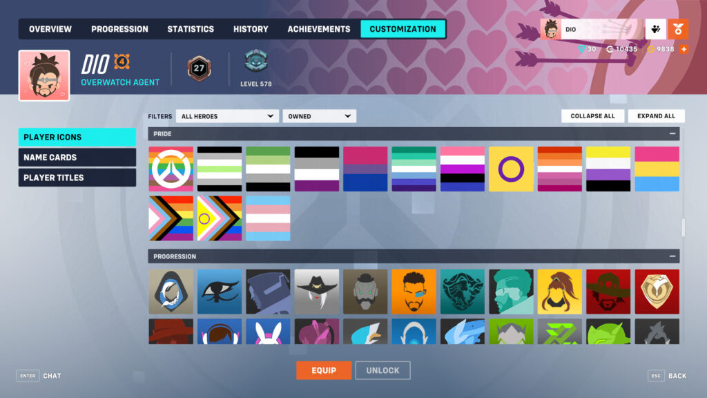 Overwatch 2 Pride player icons