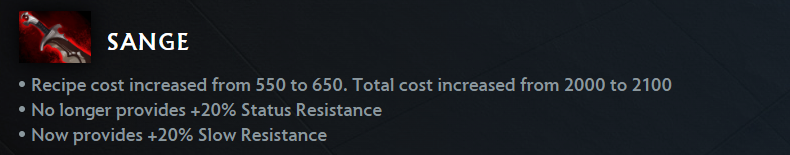 The Sange item rework in Dota 2 Patch 7.36