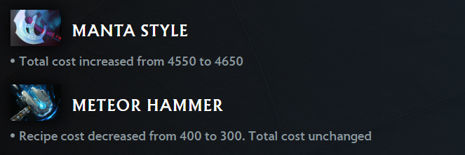 The Manta and Meteor Hammer changes in Dota 2 Patch 7.36