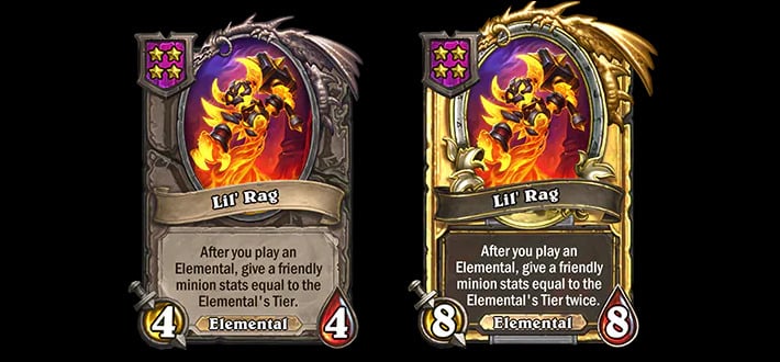 Lil' Rag in the latest Hearthstone Battlegrounds patch