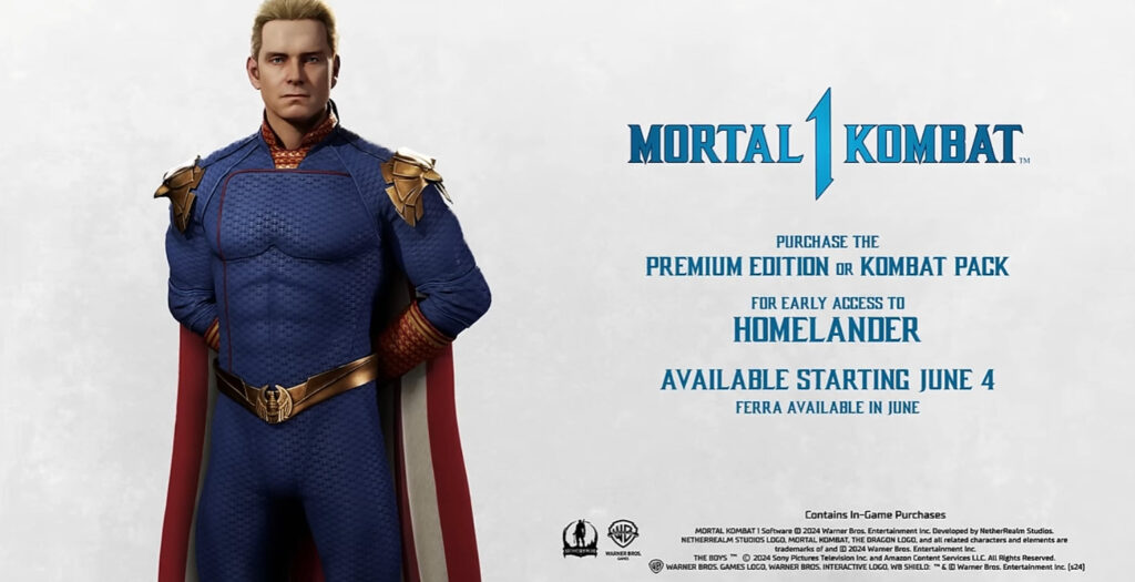 Mortal Kombat 1 Homelander release date for the early access