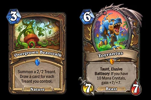 Overgrown Beanstalk and Toyrantus in the Whizbang's Workshop Mini-Set 