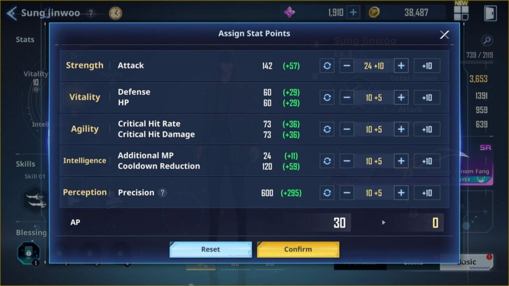 How to assign ability points screenshot