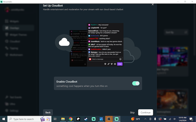 Cloudbot screenshot 