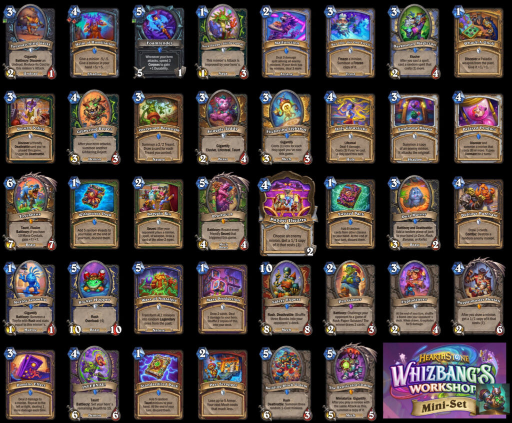 All Whizbang’s Workshop Mini-Set cards