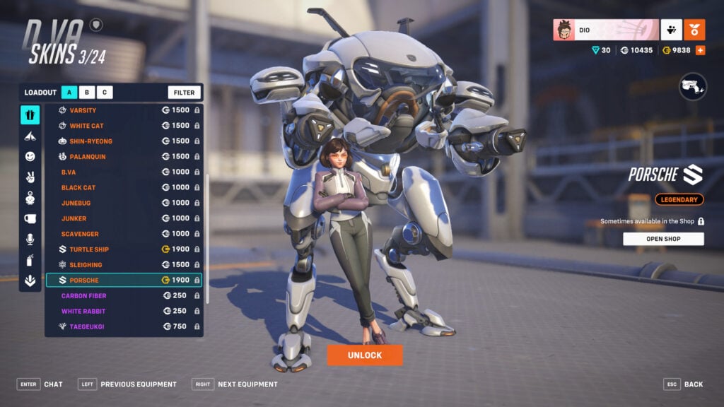 Overwatch 2 Porsche skin screenshot