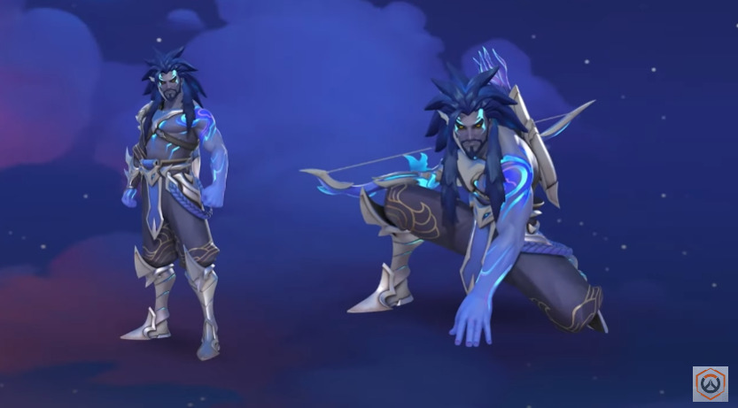 Azure Flame Hanzo skin in Overwatch 2
