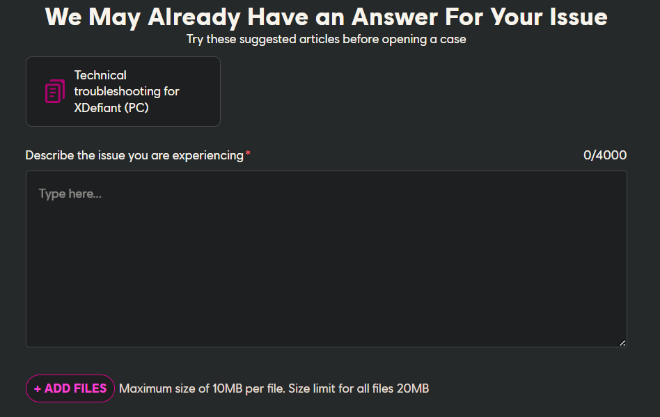 File a bug report via Ubisoft Support