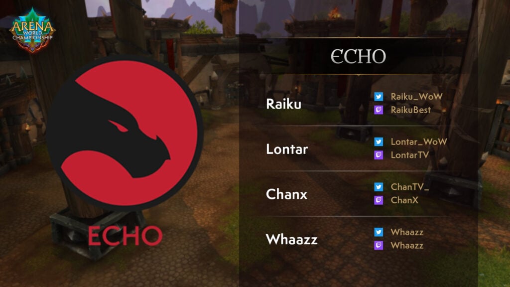 Echo players in the World of Warcraft Arena World Championship Season 4 Grand Finals