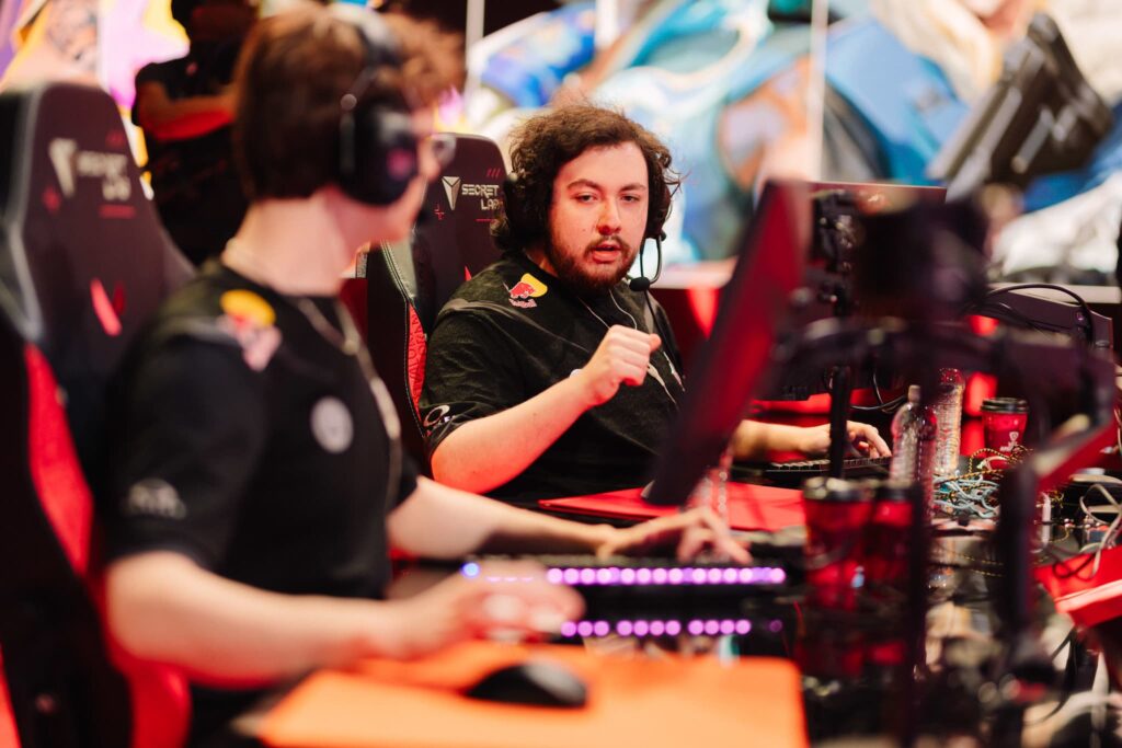 leaf of G2 Esports reacts on stage during Week 4 of VCT Americas Stage 1 at the Riot Games Arena on April 27, 2024.