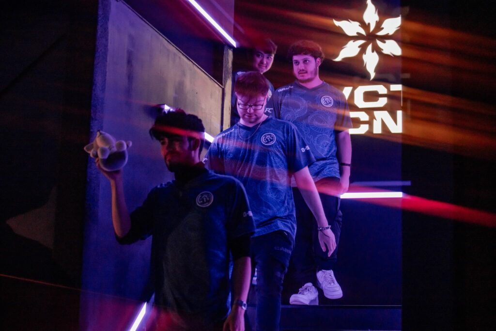 Leviatán, with tex second in the line, are seen back stage during the VALORANT Masters Shanghai Swiss Stage Day 2 at the VCT CN Studio on May 24, 2024 in Shanghai, China.