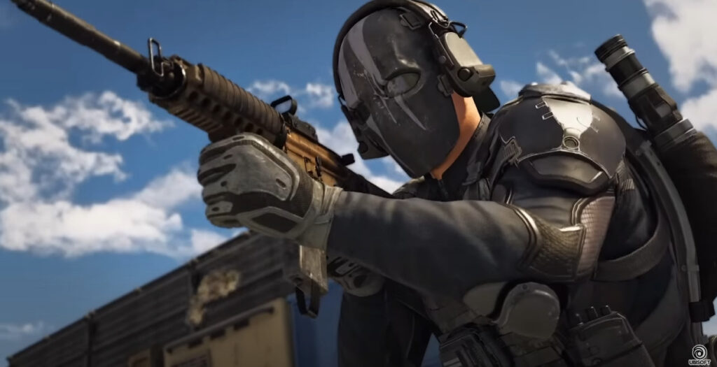 An XDefiant operator reloading his gun