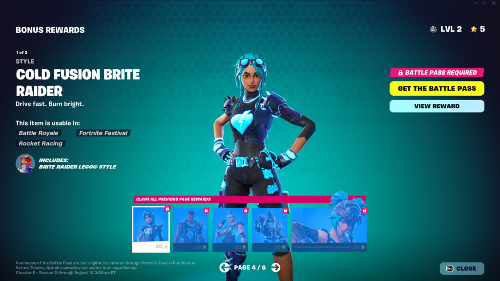 Fortnite Chapter 5 Season 3 Super Styles (Cold Fusion)