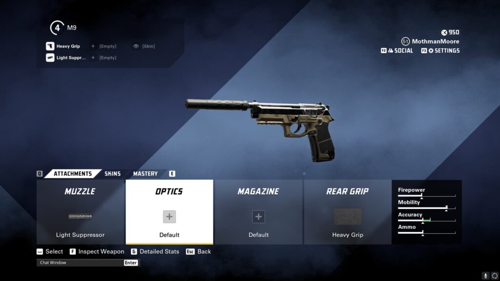 The M9 secondary weapon for the best AK-47 loadout in XDefiant.