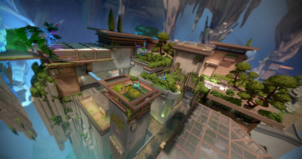 An overview of the Abyss map in VALORANT.