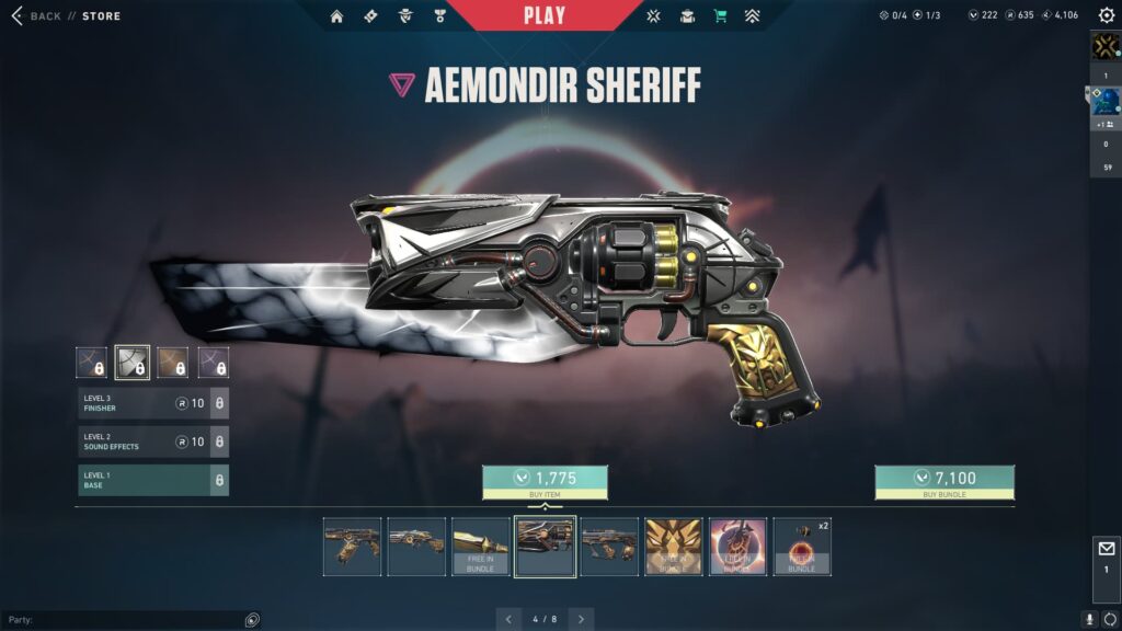 The VALORANT Aemondir Sheriff.