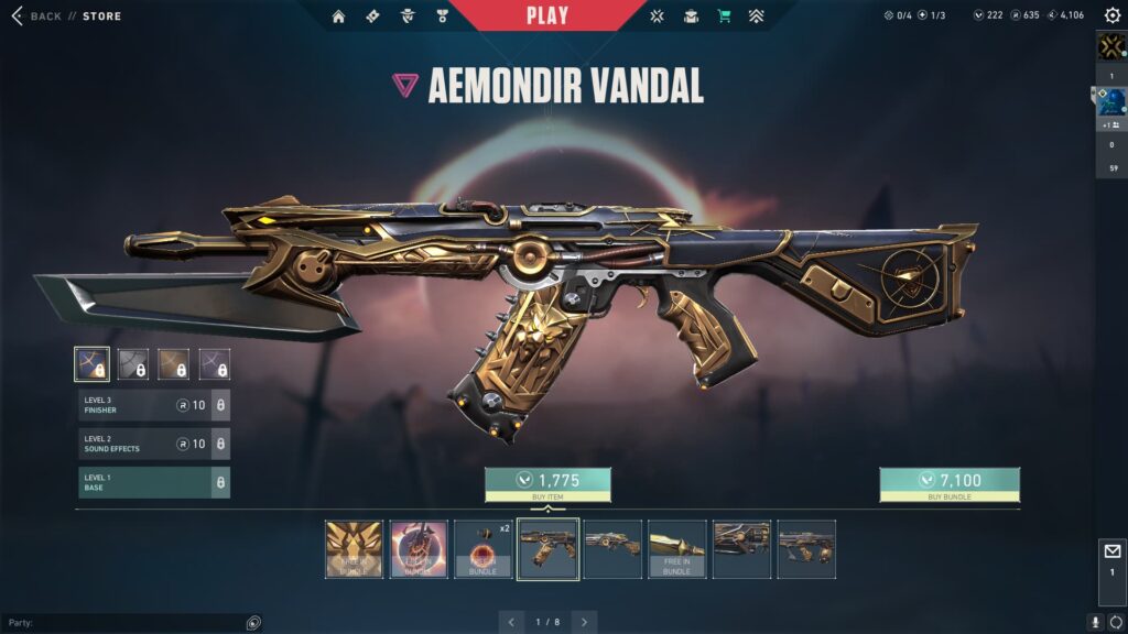 The VALORANT Aemondir Vandal.