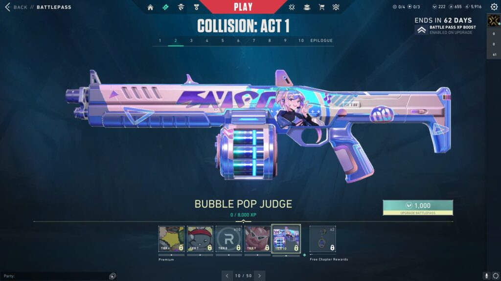 The Bubble Pop Judge in the VALORANT Episode 9 Act 1 Battle Pass.
