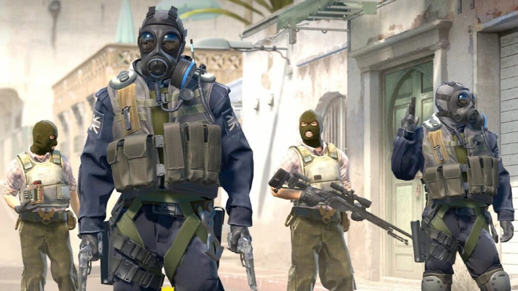 Two Terrorist and two Counter-Terrorist models in CS2.