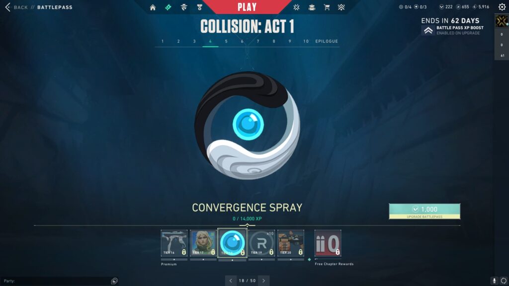 The convergence Spray in the VALORANT Episode 9 Act 1 Battle Pass.