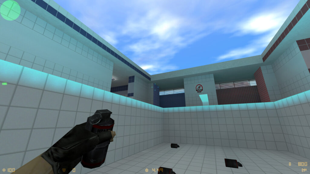 Player holding HE Grenade in Counter-Strike 1.6