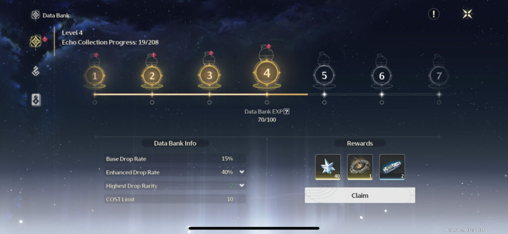Increase Data Bank level - How to get Astrites in Wuthering Waves