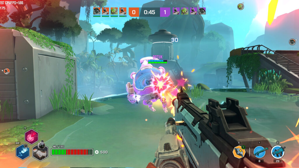 Screenshot of Diabotical Rogue's gameplay.