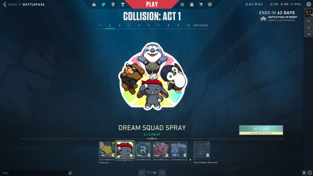 The Dream Squad Spray in the VALORANT Episode 9 Act 1 Battle Pass.
