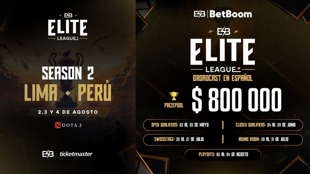 Elite League Season 2 information, including confirmation for a LAN stage on Lima, Peru
