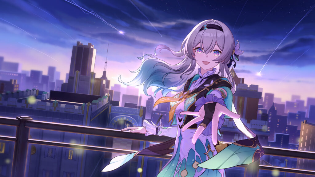 A screenshot featuring the Honkai: Star Rail character Firefly