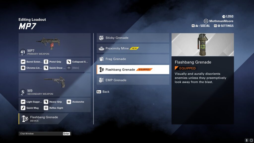 The Flashbang Grenade is the best Device for this MP7 loadout in XDefiant.