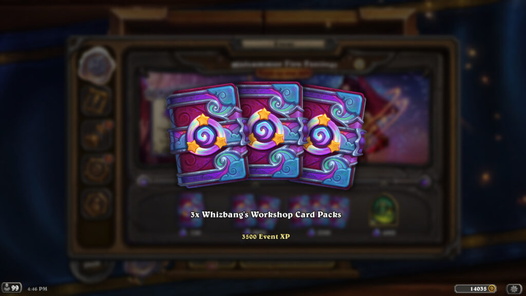 Free Whizbang's Workshop card packs in Hearthstone