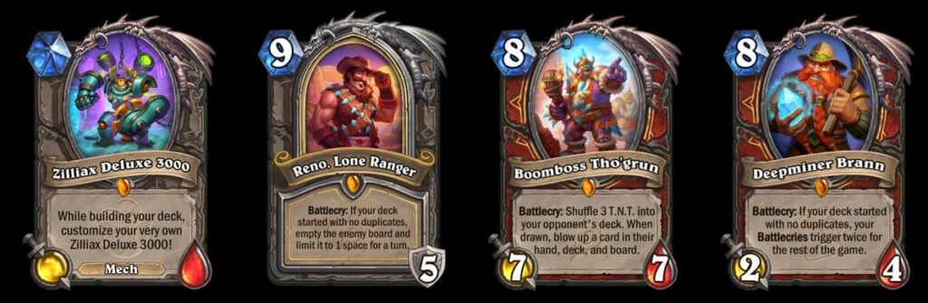 Zilliax Deluxe 3000, Reno, Lone Ranger, Boomboss Tho'grun, and Deepminer Brann