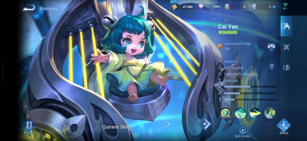 Cai Yan, HoK Roamer Hero (Image via Level Infinite)