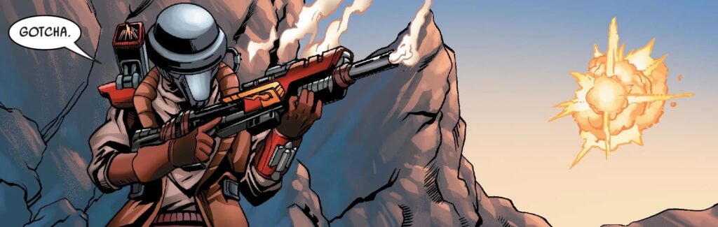 Imara Vex appears in a Star Wars comic, establishing that Hunters is canon.