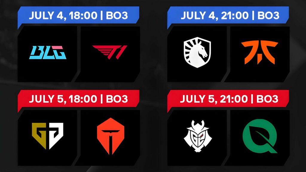 Four starting matches at the League of Legends Esports World Cup 2024 tournament