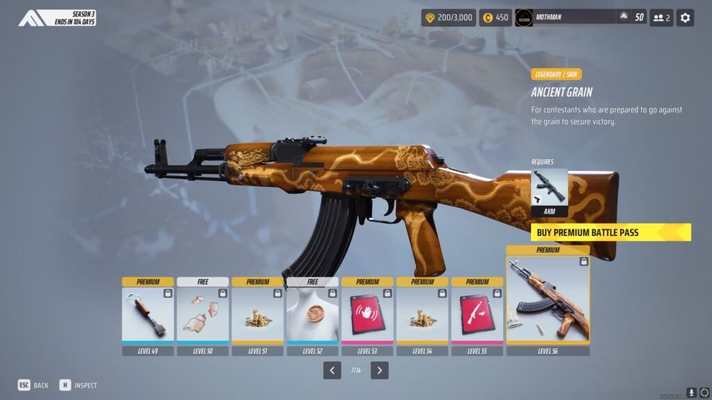 Page 7 of The Finals Season 3 Battle Pass.